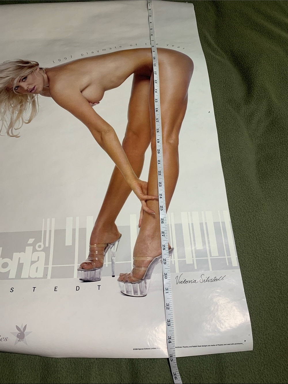 1997 Playmate of the Year. Victoria Silvstedt poster. 23” x 35”. - Picture 3 of 10